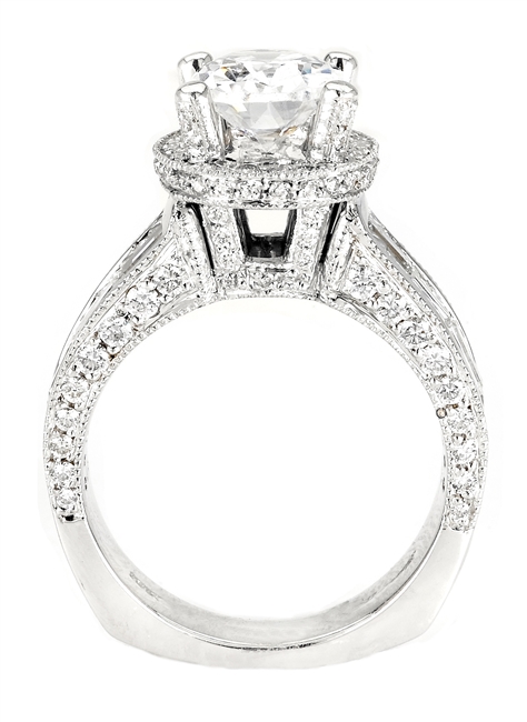 18KTW INVISIBLE SET ENGAGEMENT RING 2.45CT